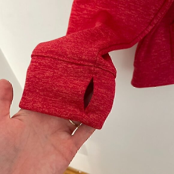 ADIDAS Climawarm Team Issue Fleece Pullover Logo Hoodie Red Active Sweatshirt L - Picture 6 of 12